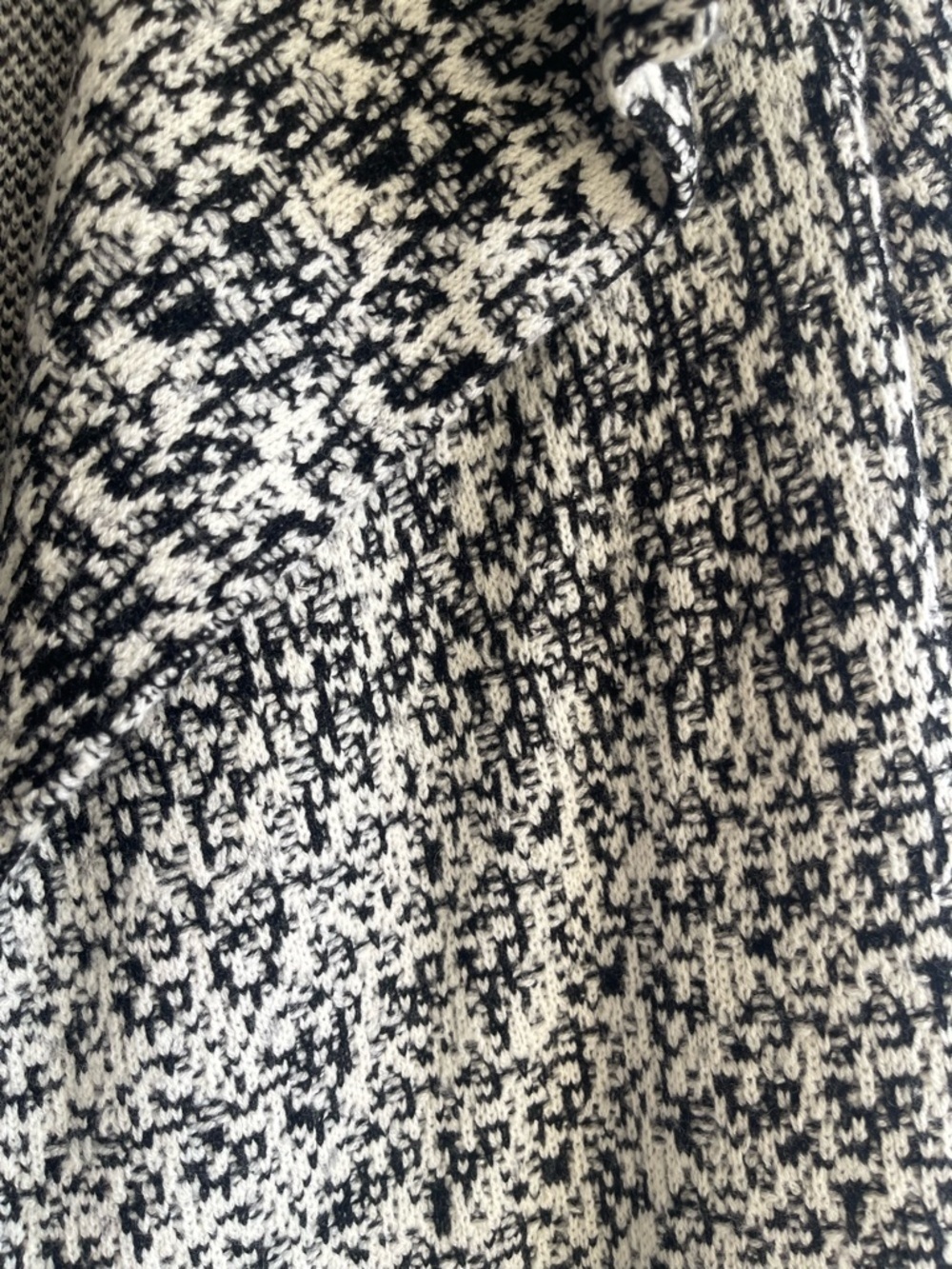 Athleta Black and White Speckled Long Coat - Picture 3 of 6